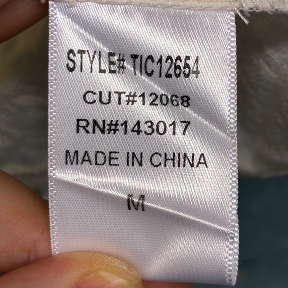 Ces Femme Blouse Women's Medium Cream Square Neck Ruffle Flutter Sleeve Top - Picture 5 of 10